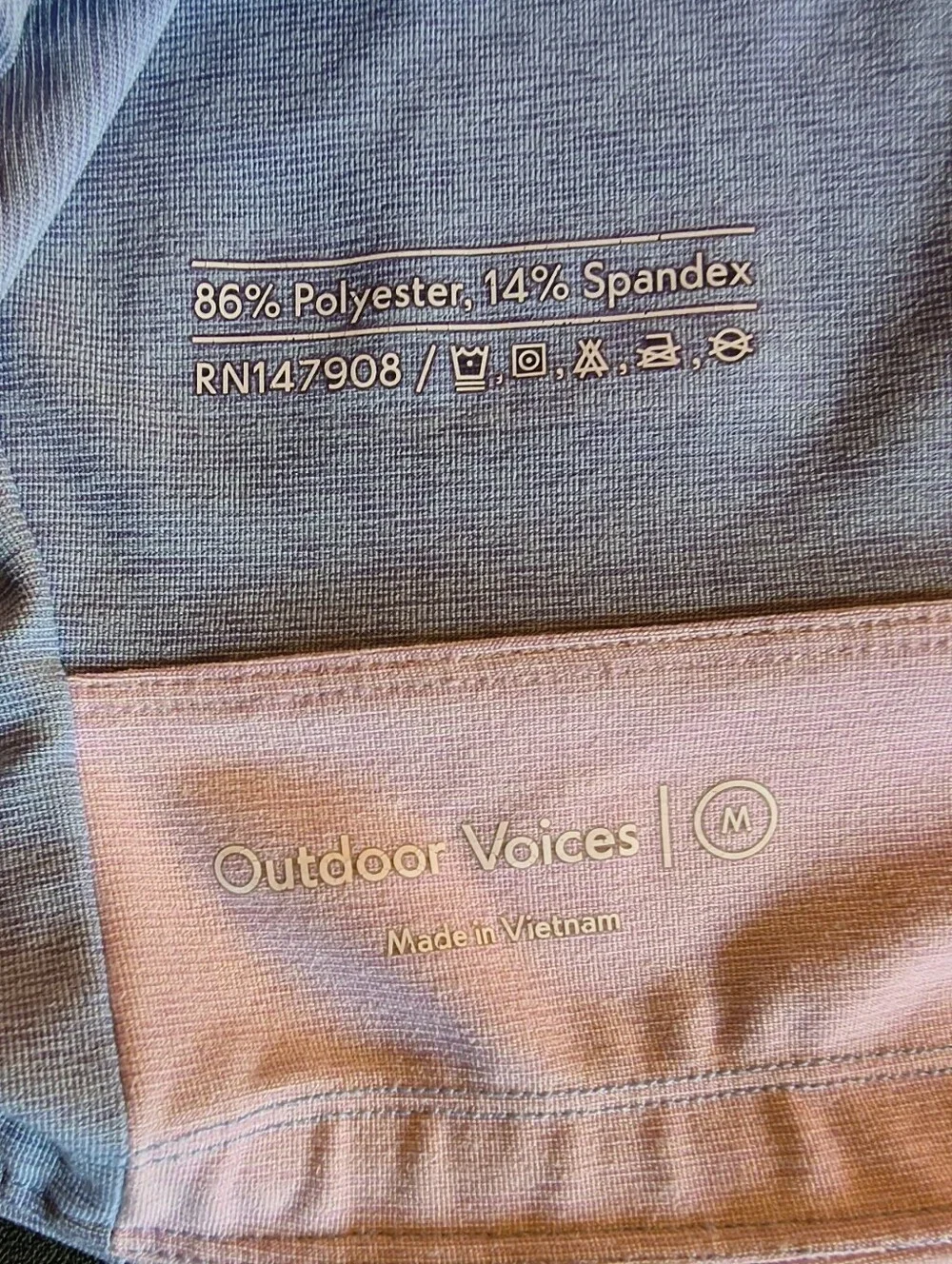 Venus Outdoor Voices Colorblock Athletic Crop Top in Pastel Blue, Lilac & Pink - Picture 2 of 4